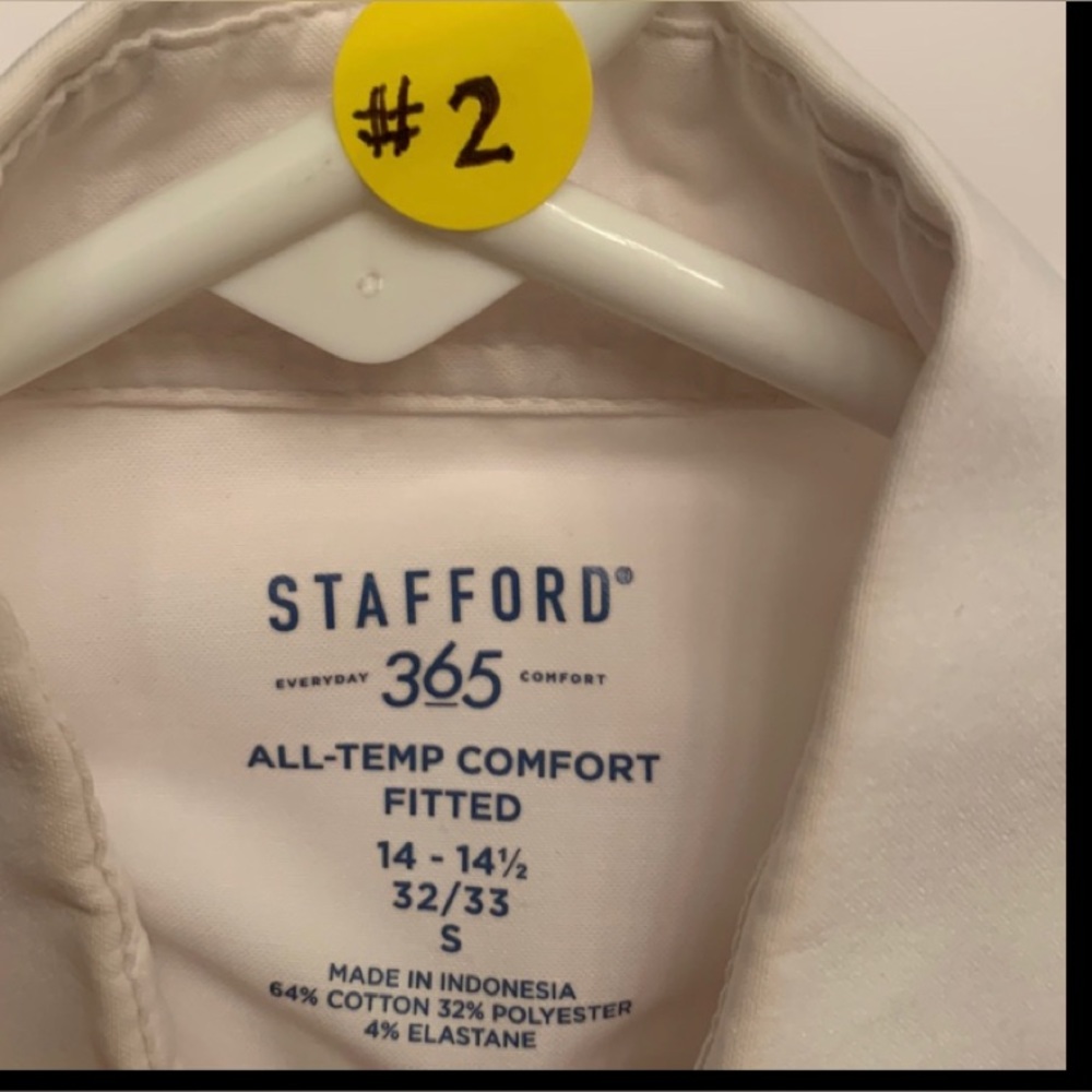 Men’s Dress Shirt-#2- Stafford 365-AllTemp Comfort- Fitted-Size 32/33 Small